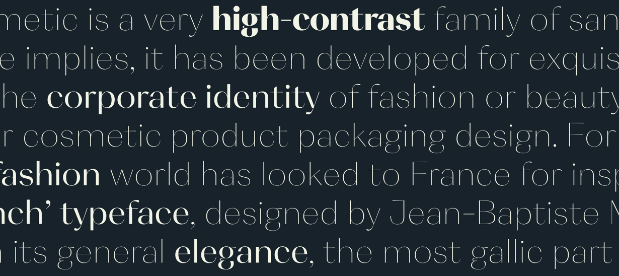 Example font Cosmetic #2